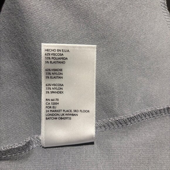 Free People Beach Womens Gray Short Sleeve Mock Neck Dress Size L - Picture 7 of 7